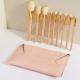 Snowflake Cosmetic Brush-Gold-Plastic Handle + Fiber Hair-9-piece Set-1 Set - Option1