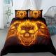 Halloween Skull Print Down Quilt Cover Suit Gothic