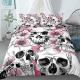 Halloween Skull Print Down Quilt Cover Suit Gothic