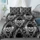 Halloween Skull Print Down Quilt Cover Suit Gothic