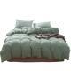 Japanese Solid-color Simple Dormitory Yarn-dyed Washed Cotton Four-piece Set