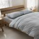 Japanese Solid-color Simple Dormitory Yarn-dyed Washed Cotton Four-piece Set