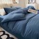 Four-piece Bed Set Solid Color Sanding Washed Cotton Duvet Cover