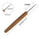 Bamboo Handle Metal Head Crochet Hook