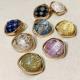 Gold Irregular Heterosexual Natural Shell Buttons