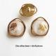 Gold Irregular Heterosexual Natural Shell Buttons