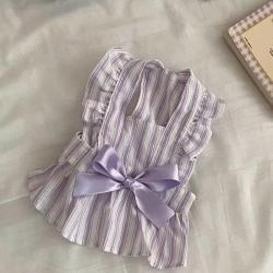 dog-dresses-pet-dog-dress-summer-puppy-clothing-thin-vest-bowknot-stripe-skirt
