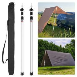 2x-230cm-tent-poles-telescopic-adjustable-awning-canopy-tarp-pole-support-rod-uk