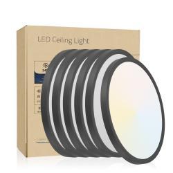 6pk-12-inch-dimmable-led-flush-mount-ceiling-light-2700k-6500k-adjustable24w-2880lm-modern-ultra-thin-flat-round-fixtures-for-low-ceiling-bedroom-kitchen-hallway-basement-closet-black