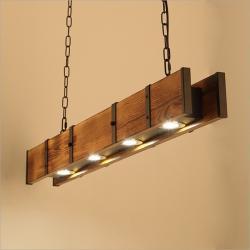 Retro Industrial Style Minimalist Wooden Pendant Light