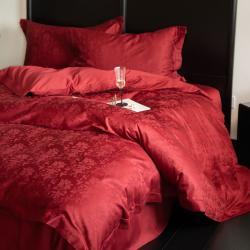 Modern Entry Lux Style Cotton Jacquard Wedding Four-piece Set