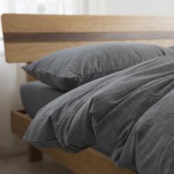 Japanese Solid-color Simple Dormitory Yarn-dyed Washed Cotton Four-piece Set